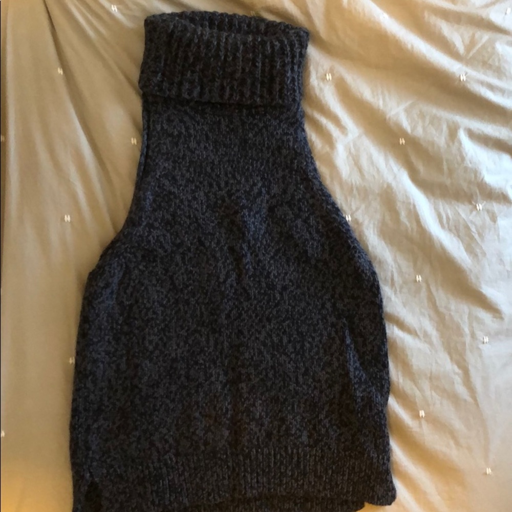 Madewell chunky sleeveless turtleneck sweater